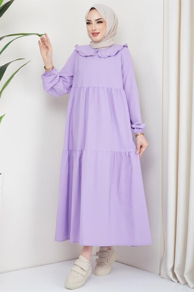 hafsamina Rochie Hijab Guler Bebeluş Liliac