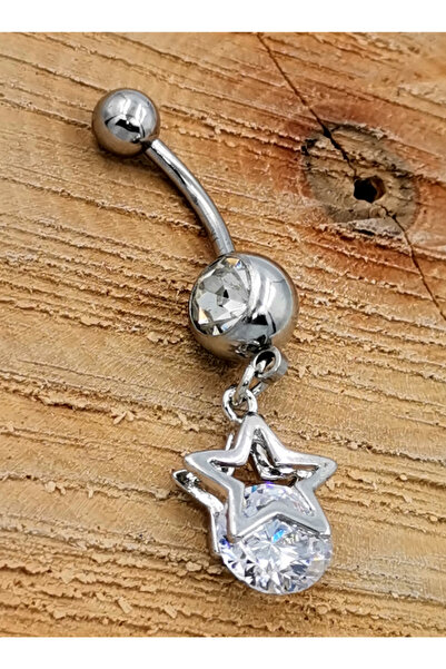 Monalisa Home ثقب السرة من حجر الزركون الصلب