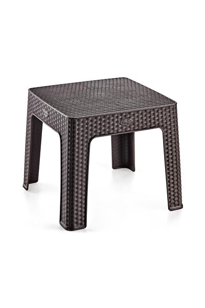 RETRO ART Monoblok Rattan Sehpa Bahçe Balkon Şezlong Sehpası Hs-700