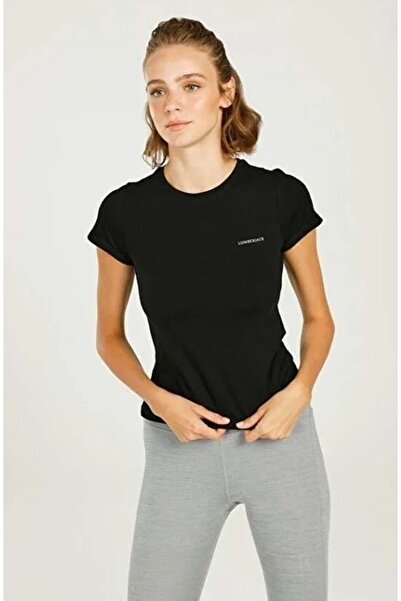 lumberjack W-ct129 Basıc C Neck Kadın Kısa Kol T-shirt Kadın Tişört Siyah