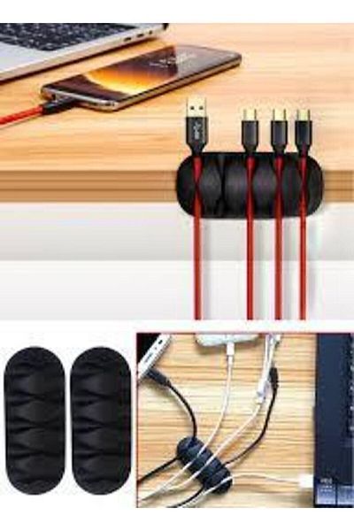 OMAC 5 Channel Cable Holder Organizer Plug Holder Cable Fixer 1 Piece (Red-Blue-White-Black)