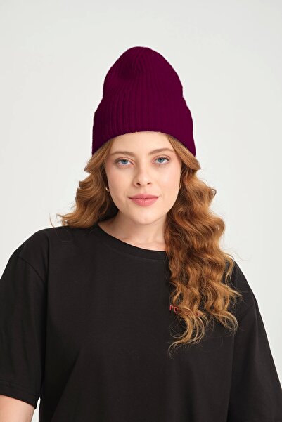 robanu Beretă tricotată unisex mov cu canal