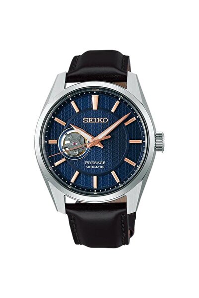 Seiko ساعة يد رجالية بريساج بمينا من البورسلين SPB311J