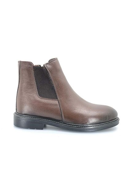 KOCAMANLAR Boots 410 100% Genuine Leather Men's Chelsea Boots Brown