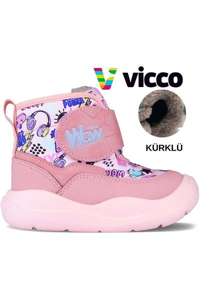 Vicco Santo Orthopedic Παιδικές Μπότες Χιονιού Ροζ