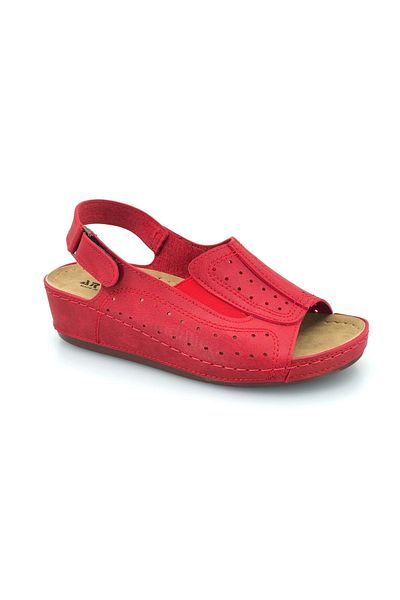 KCMN Aryan 09-378 D.r Recomandate Sandale Ortopedice Femei Papuci Roșii