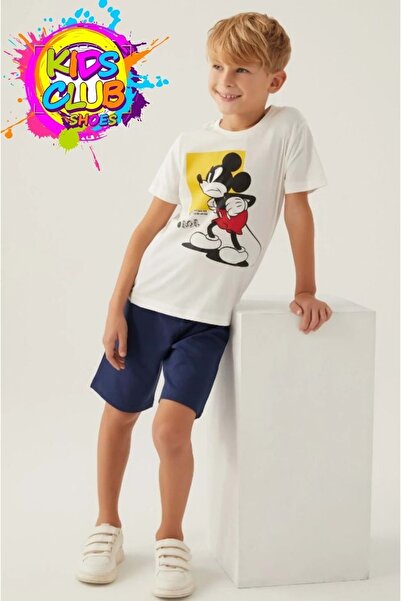 Mickey Mouse SET BERMUDE BAIAT - CREMA