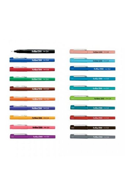 artline 200 Fineliner 0.4 Mm Fine Tip Writing and Drawing Pens Set of 20