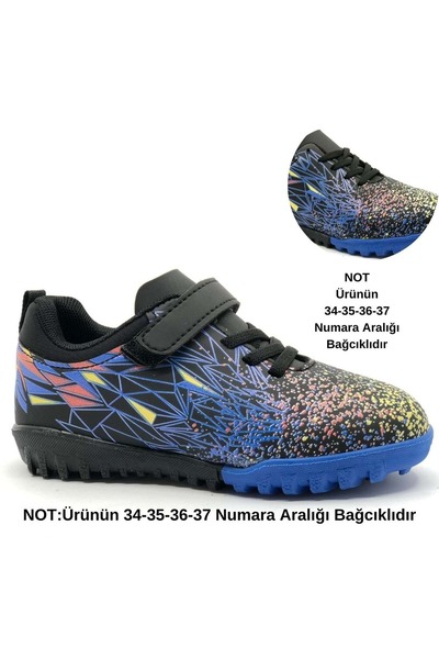 KCMN حذاء كرة الملعب الاحترافي للأطفال من Cool Messi باللون الأسود