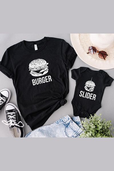 Tshirthane Burger Slider Father Son Girl - Τιμή για ένα προϊόν, τουλάχιστον 2 τεμάχια για να κάνετε συνδυασμό 2 τεμαχίων