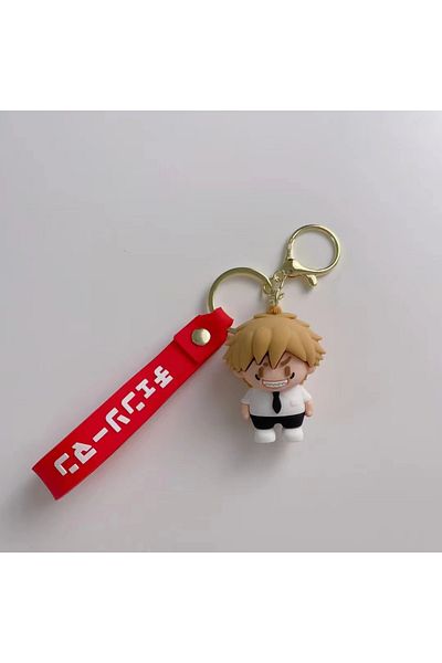 Köstebek Anime Chainsaw Man - Denji Mini Figure Silicone Keychain