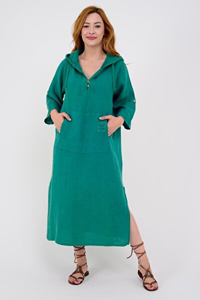 Bohem Stil Rochie de in boomiyan italiană cu pălărie de buzunar