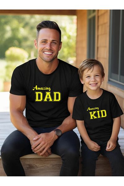 Tshirthane Amazing Dad Amazing Kid - Προϊόν για τον πατέρα και τον γιο Η κόρη Προσθέστε τουλάχιστον 2 στο καλάθι για να κάνετε συνδυασμό