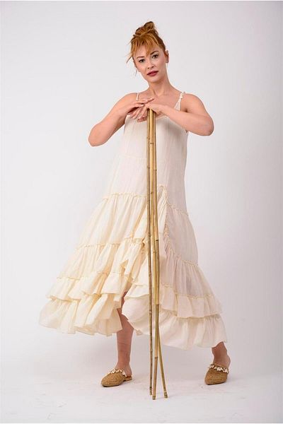 Bohem Stil Γυναικείο Ethnic Μοντέλο Φόρεμα Carmen