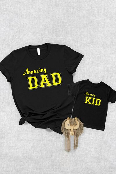 Tshirthane Amazing Dad Amazing Kid - Προϊόν για τον πατέρα και τον γιο Η κόρη Προσθέστε τουλάχιστον 2 στο καλάθι για να κάνετε συνδυασμό