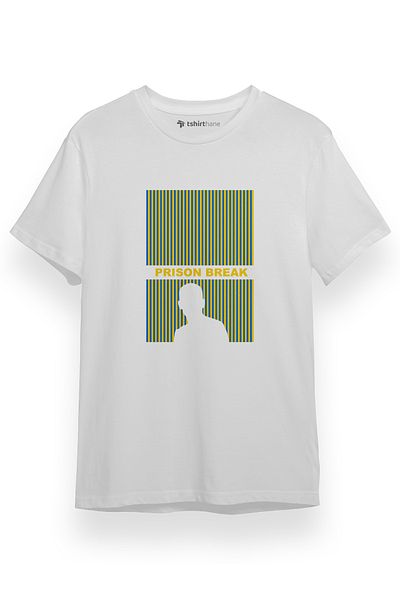 Tshirthane Ανδρικό μπλουζάκι Prison Break Long White κοντομάνικο