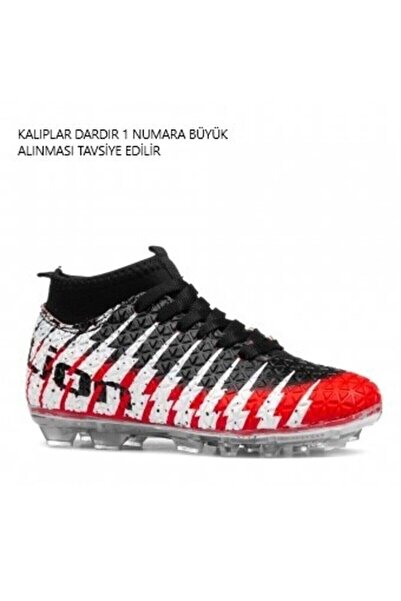 KCMN Pantofi crop cu șosete pentru bărbați Lion Professional NEGRU-ROȘU