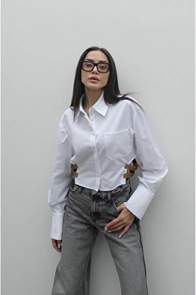 Havoş Bílá košile s detailem bočního pásku