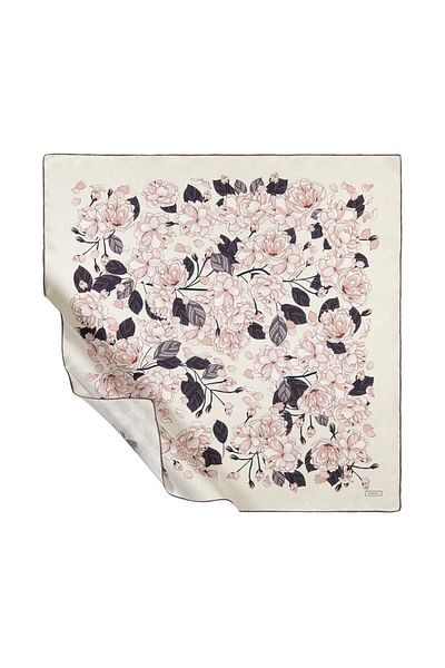 ipekevi Μαντίλι Tivil με μοτίβο Pearl White Sakura