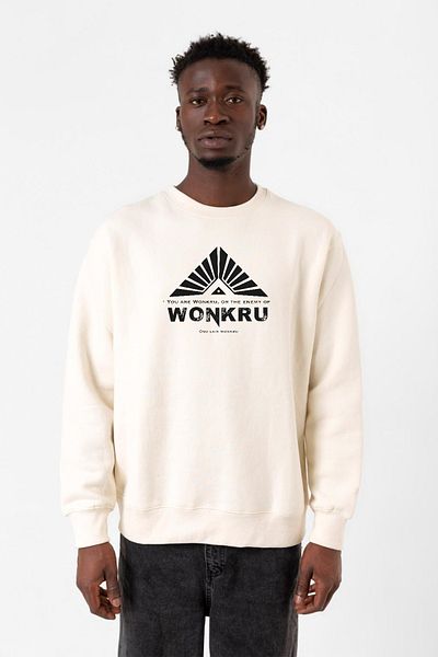 Tshirthane Ανδρικό φούτερ The100 Wonkru Symbol Ecru 2ip