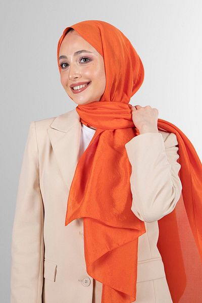 HAREM SCARF Brisa Voile Shawl - Orange