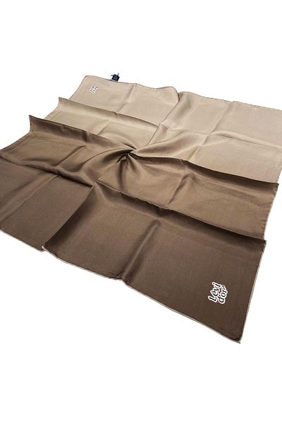 Levidor Μεταξωτό Φουλάρι Twill - Gradient - Mink Stone