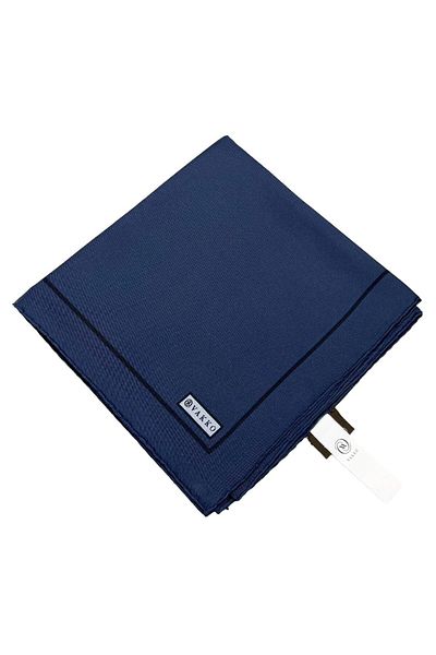 Vakko Eșarfă de mătase twill simplă - albastru ocean