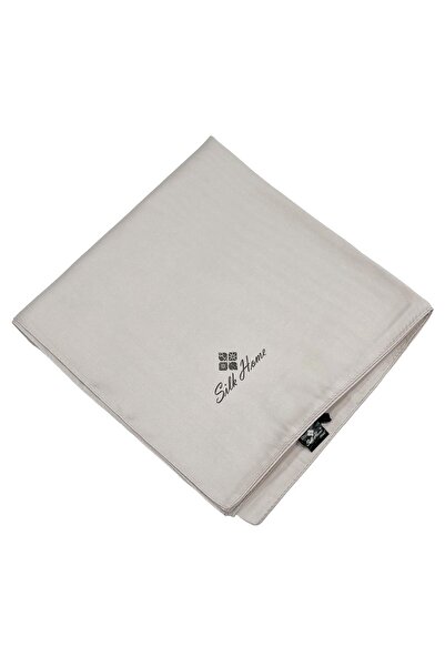 Silk Home Plain Shiny Scarf - Soft Stone