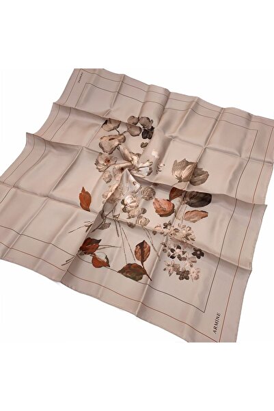 Armine Μεταξωτό Φουλάρι Νοσταλγία - 8128-05 Μαλακό Τουίλ σε Σχήμα Πούδρας