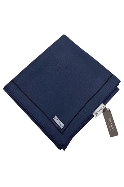 Vakko Απλό Μεταξωτό Φουλάρι Twill - Navy Blue