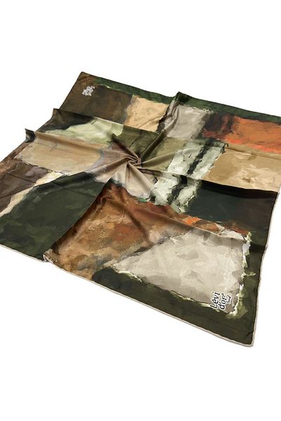 Levidor Φουλάρι Khaki Trend - Μοτίβο ακουαρέλας