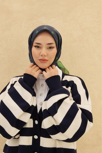 Silk Home Κασκόλ Olinda - Navy Blue Green