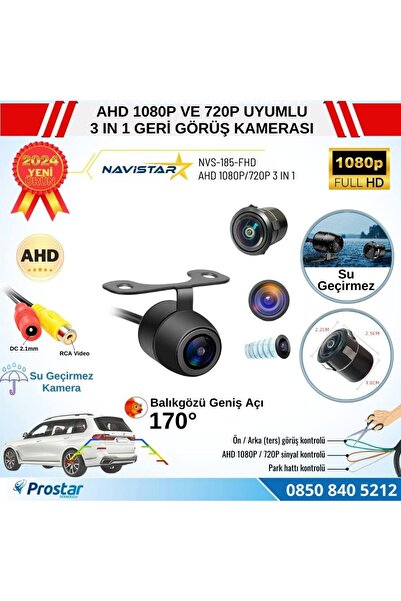 Navistar Balıkgözü Kelebek AHD 1080P ve 720P Çevrilebilir 170 Derece Geniş Aç...