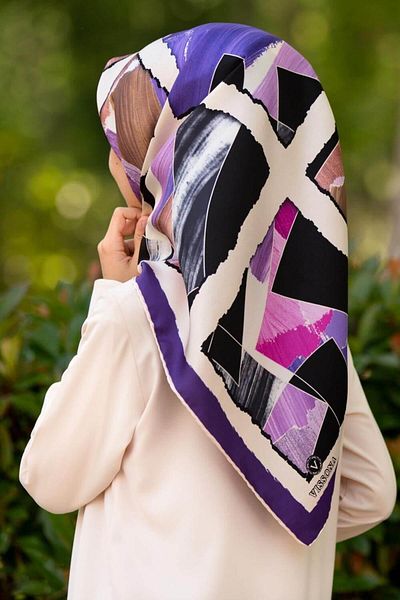 Vissona Μεταξωτό κασκόλ Twill - 17542 - 0023-0024