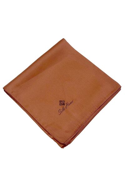 Silk Home Χάλκινο απλό γυαλιστερό κασκόλ