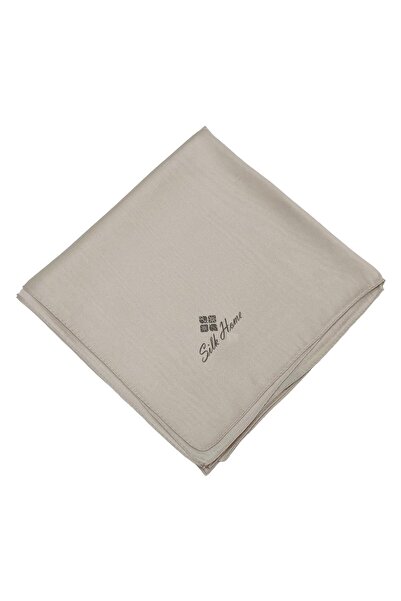 Silk Home Plain Shiny Scarf - Stone-2