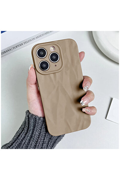 Zebana Apple iPhone 11 Pro Max Uyumlu Kılıf Zebana Soft Wrink Silikon Kılıf A...