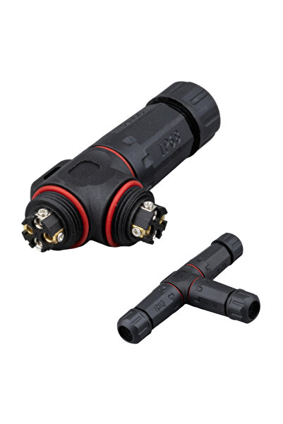 Powermaster PM-24596 4 Pin Telli 3'Lü Tip IP68 Su Geçirmez RJ45 Konnektör