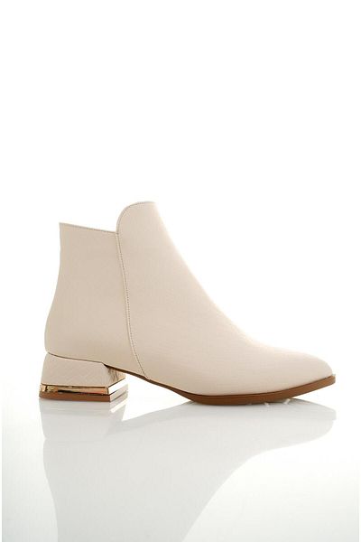 MUGGO Shane Guaranteed Zippered Women's Boots with Metal Heel Detail