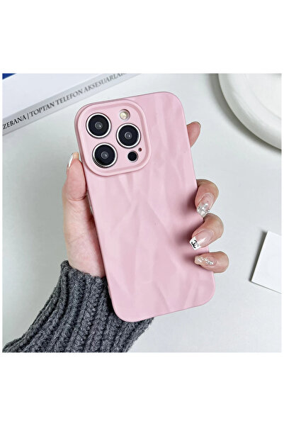 Zebana Apple iPhone 14 Pro Max Uyumlu Kılıf Zebana Soft Wrink Silikon Kılıf P...