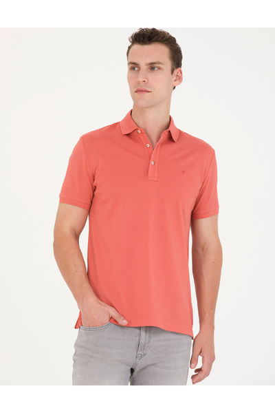 Pierre Cardin Μπλουζάκι Βασικό Στενής Γραμμής Dusty Rose 50274688-VR026