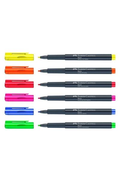 Faber Castell Faber Metalik Marker Neon Renk 6 Lı 401608060