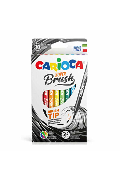 CARIOCA 10 Renk Kaligrafi Keçeli Brush Marker Boya Kalemi 42937