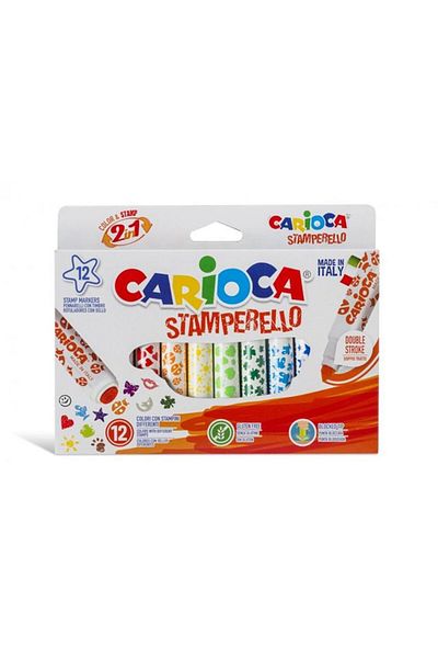 CARIOCA Brand: Carioca Stamperello 12 Color Stamp Felt Tip Pen 42240 Category: Dry Paint Pen