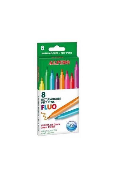 Alpıno Ar-1005 Model 8 Colors Neon Felt Pen