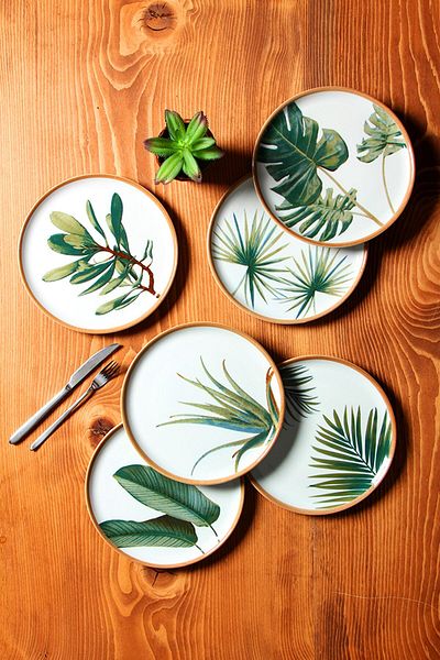 Porland Climate 6 Pieces Porcelain Cake Serving Set for 6 Persons 20 Cm