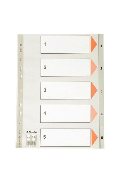 Esselte 1-5 إشارة مرجعية 100103   علامات مرقمة بالنموذج