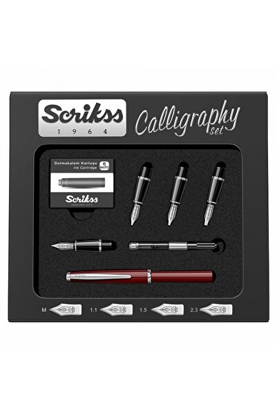 Scrikss 33 Kaligrafi Set Bordo Gövde