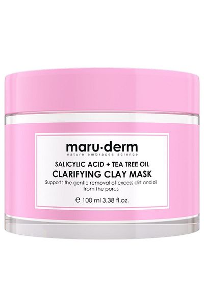 Maru.Derm Clay Mask| Salicylic Acid + Tea Tree Oil Clay Mask 100 ML| Blackhead / Pore| Vegan