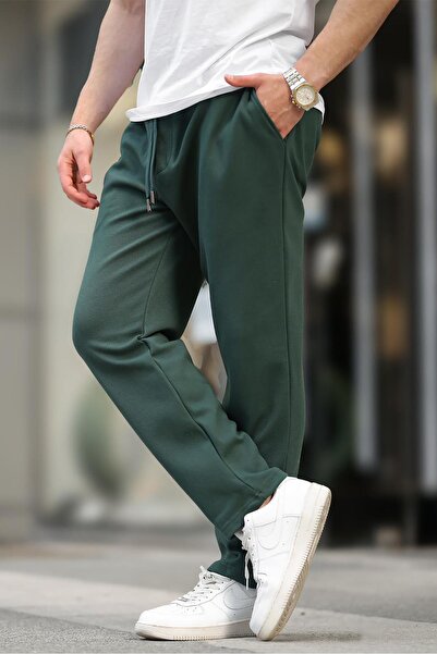 Madmext Yeşil Beli Ayarlanabilir Eşofman Altı 6554